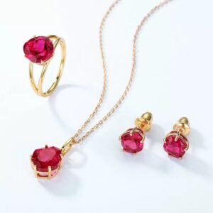 rough stone shape natural garnet earrings