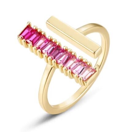 gradient red corundum earrings