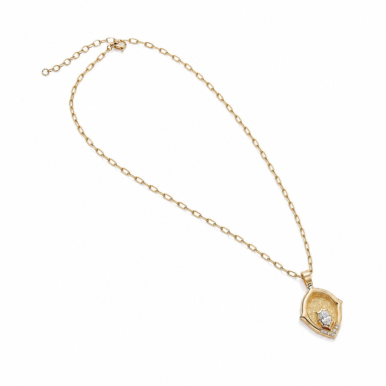 KOHNIL The Artemis Amulet Marquise Cut Moissanite Necklace in 18K Gold Plated 925 Silver - 图片 3